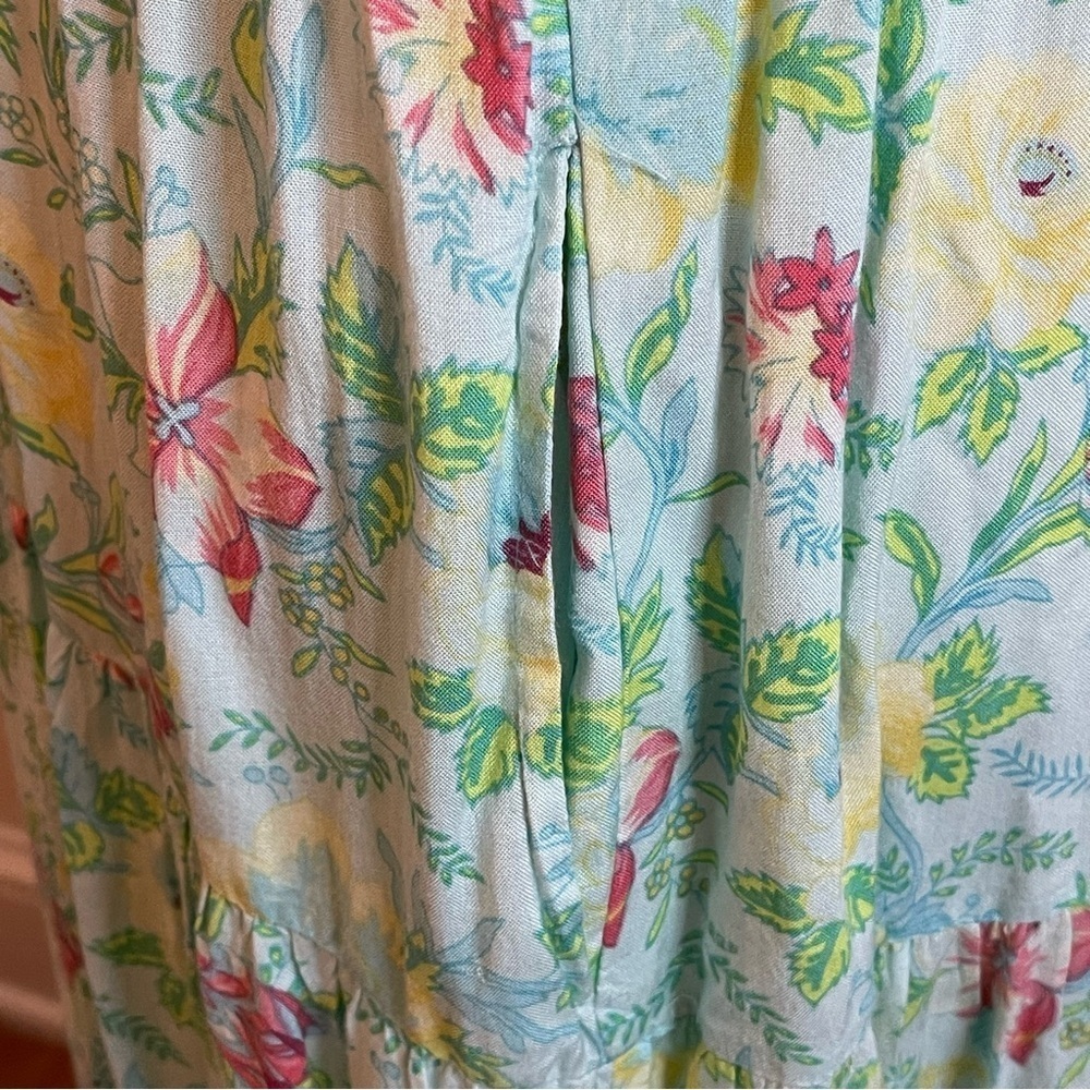 Vintage April Cornell Maxi Dress XXS Floral Crochet & Smocking Cottagecore - Picture 4 of 11